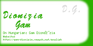 dionizia gam business card
